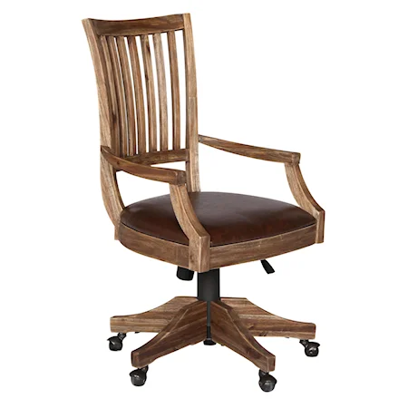 Contemporary Executive Chair with Upholstered Seat